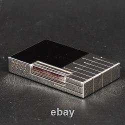 Working S. T. Dupont LINE 2 Perspective Limited Edition Gas Lighter Silver withGold