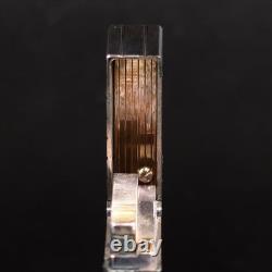 Working S. T. Dupont LINE 2 Perspective Limited Edition Gas Lighter Silver withGold