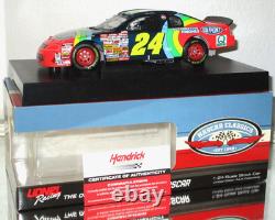 1996 Jeff Gordon #24 Dupont Dover Win Double Signature Voiture Liquide Couleur #85/96