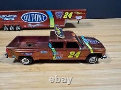 1998 JEFF GORDON DUPONT CHROMALUSION 164 ÉCHELLE DUALLY AVEC REMORQUE ÉDITION LIMITÉE