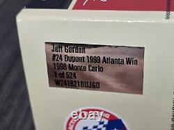 1998 Jeff Gordon #24 Dupont 1998 Atlanta Win 124 Action NASCAR Classic DieCast<br/> <br/>1998 Jeff Gordon #24 Dupont 1998 Atlanta Win 124 Action NASCAR Classique en fonte sous pression