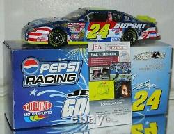 2002 Jeff Gordon #24 Dupont Pepsi Daytona Autographe 1/24 Voiture Avec Jsa Coa Rare
