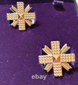 Boutons de manchette S. T. Dupont Silver W Cross Non utilisés Édition Limitée