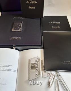 Briquet Dupont Diamond Drops, Édition Limitée. Argent, France