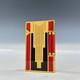 Briquet Dupont Ligne 2 Art D&eacute;co, &Eacute;dition Limit&eacute;e Or, Rouge Et Noir