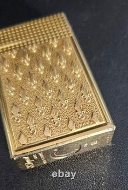 Briquet S. T. DUPONT LIGNE 1 DRAGO Édition Limitée Plaqué Or RARE