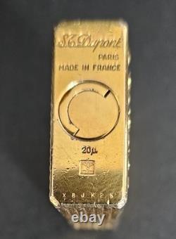 Briquet S. T. DUPONT LIGNE 1 DRAGO Édition Limitée Plaqué Or RARE