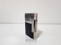 Briquet S. T. Dupont Line 2 édition limitée noir et argent d’occasion