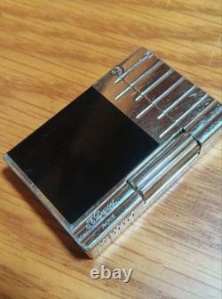 Briquet S. T. Dupont Perspective 2000 édition limitée argent et noir fonctionnel
