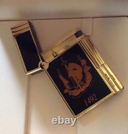 Briquet St Dupont Columbus Gatsby Édition Limitée Laque Noire et Rouge 1992