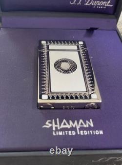 Briquet St. Dupont Shaman Ligne 2 Édition Limitée 2005 Laque Perlée Blanche