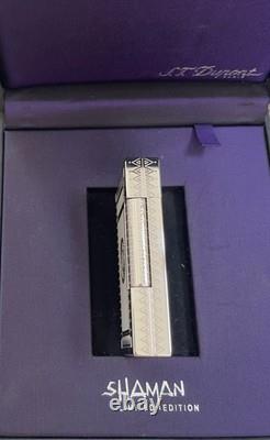 Briquet St. Dupont Shaman Ligne 2 Édition Limitée 2005 Laque Perlée Blanche