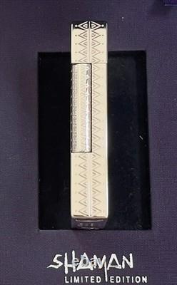 Briquet St. Dupont Shaman Ligne 2 Édition Limitée 2005 Laque Perlée Blanche