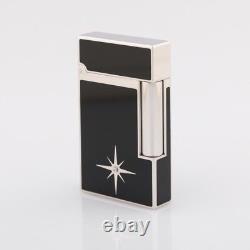 Briquet St Dupont Solitaire Ligne 2 Édition Limitée en Laque Noire avec Diamant