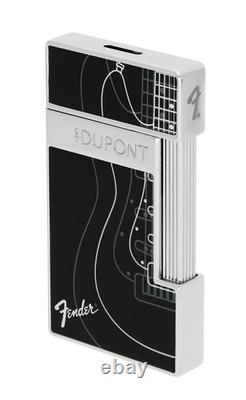 Briquet à cigare St Dupont Fender Twiggy noir et argent laqué édition limitée 030025 torch