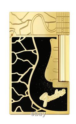 Briquet à cigare St Dupont Fender Twiggy noir et argent laqué édition limitée 030025 torch