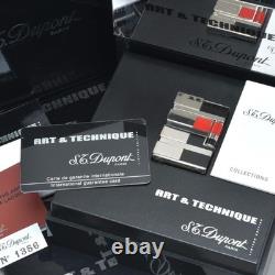 Briquet à gaz S. T. Dupont Gatsby Art and Technique en argent avec boîte, édition limitée