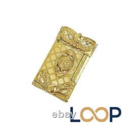 Briquet à gaz S. T. Dupont Versailles or et blanc d’occasion, édition limitée 2686/1704