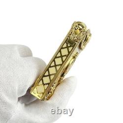 Briquet à gaz S. T. Dupont Versailles or et blanc d’occasion, édition limitée 2686/1704