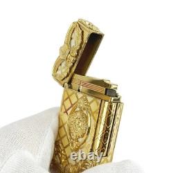 Briquet à gaz S. T. Dupont Versailles or et blanc d’occasion, édition limitée 2686/1704