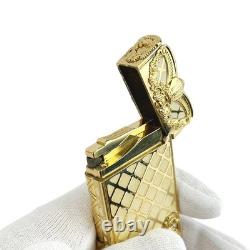 Briquet à gaz S. T. Dupont Versailles or et blanc d’occasion, édition limitée 2686/1704