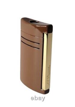 Briquet à torche St Dupont Brillant Marron & Or Maxijet 020170n 20170 Édition Limitée