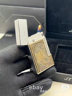 Briquet gonflable en édition limitée S. T. Dupont en argent avec skull tout neuf
