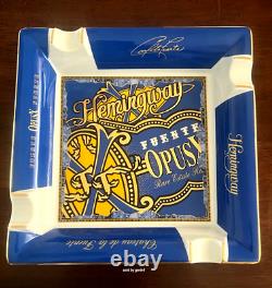 Cendrier Elie Bleu Édition Limitée Hemingway Opus X avec 2 Ponts, Neuf dans sa Boîte