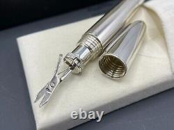 Dunhill Édition Spéciale Torpille Stylo Bille Ciseaux Argent Sterling Ag925