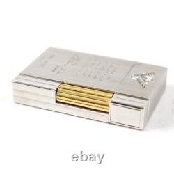 Dupont Gatsby Mercure Édition Limitée Briquet à Gaz Forme Carrée Argent