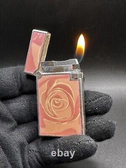 Édition limitée de briquet St Dupont Fantasies avec motif de rose