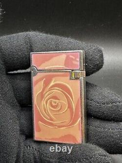 Édition limitée de briquet St Dupont Fantasies avec motif de rose