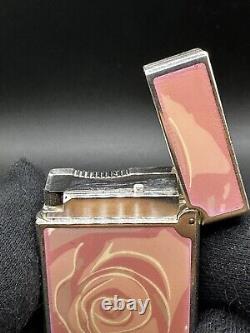 Édition limitée de briquet St Dupont Fantasies avec motif de rose