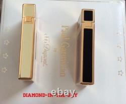 Ensemble assorti St Dupont Pg Ligne 2 Briquets Édition Limitée Or Noir Blanc #167