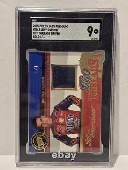 Jeff Gordon 2005 Press Pass Premium Hot Threads SGC Noté 9 Numéro 1/1