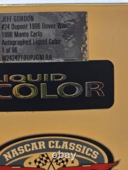 Jeff Gordon Ray Evernham Signé #24 DuPont Victoire de Dover 1996 Monte Carlo LE 1/96