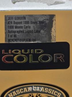 Jeff Gordon Ray Evernham Signé #24 DuPont Victoire de Dover 1996 Monte Carlo LE 1/96