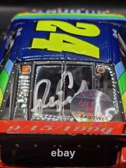 Jeff Gordon et Ray Evernham Signatures Doubles #24 Dupont Monte Carlo Victoire de Dover 1996 1