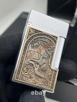 Nouvelle édition limitée S. T. Dupont briquet gonflable en argent crâne