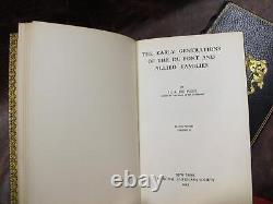 PREMIÈRES GÉNÉRATIONS Des Familles Alliées Du Pont RELIURES EN CUIR ARMORIAL 1923 1ère édition
