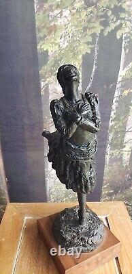 Rare Nancy Dupont Twyman, Sculpture En Bronze. Ballerina Dancer Ballet