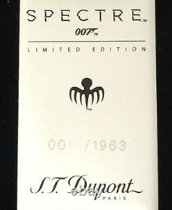 S. T. Dupont James Bond Spectre Edition Limitée Rollerball Pen 14203, Nouveau En Boîte