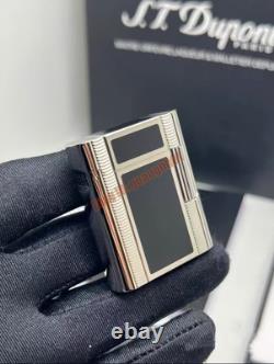 S. T. Dupont L2 Édition Limitée Briquet Gonflable Noir Argent Neuf dans la Boîte