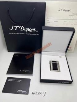 S. T. Dupont L2 Édition Limitée Briquet Gonflable Noir Argent Neuf dans la Boîte
