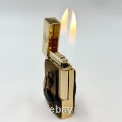 S. T. Dupont LINE 2 Briquet à gaz Gold Édition limitée Falcon Tiger Eye 003/288