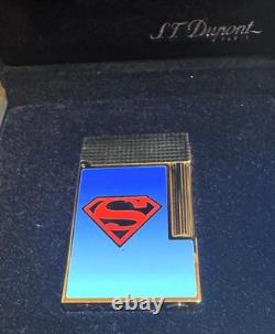 S. T. Dupont LINE 2 Superman Briquet à gaz Édition limitée Neuf et inutilisé