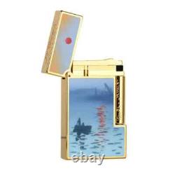 S. T. Dupont Ligne 2 Monet Impression Soleil Levant Briquet à Double Flamme Édition Limitée