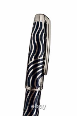 S. T. Dupont Neptune LE Stylo plume plume en or 18 carats, laque bleue de Chine