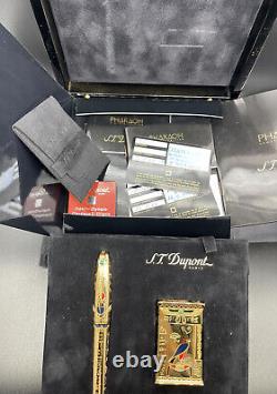 S. T. Dupont Pharaon Set Edition Limitée Funtain Pen Lighter