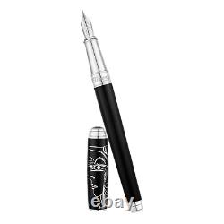 S. T. Dupont Picasso Stylo à Plume Laqué Noir Kit d'Écriture, 410046C2F Nouveau Dans Sa Boîte